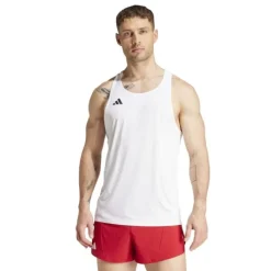 adidas T-shirt Et Manches Longues Running^Adizero E Singlet Blanc