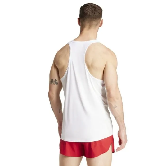 adidas T-shirt Et Manches Longues Running^Adizero E Singlet Blanc