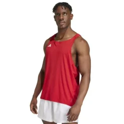 adidas T-shirt Et Manches Longues Running^Adizero E Singlet Rouge