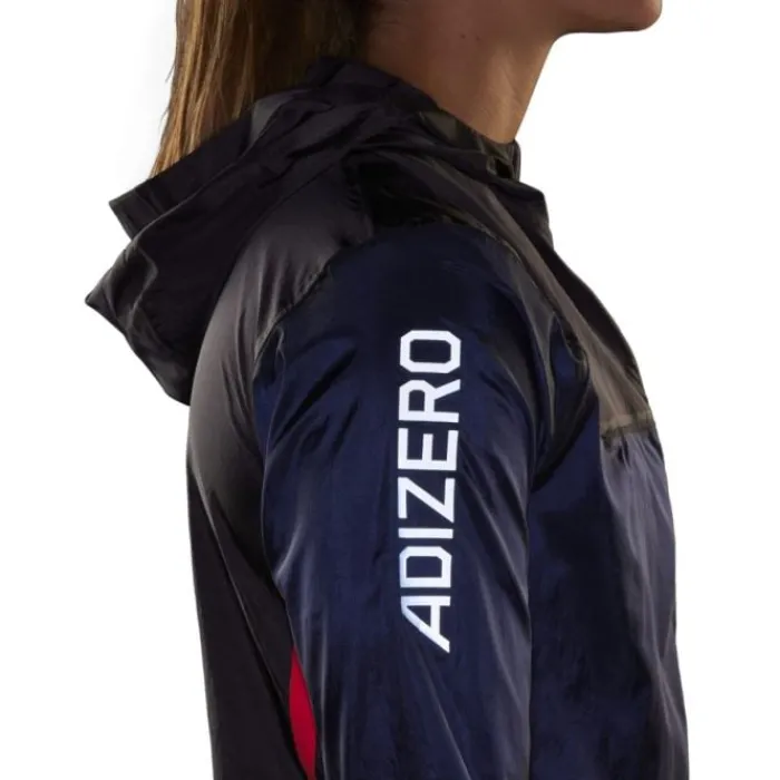 adidas Veste Running^Adizero Jacket Bleu
