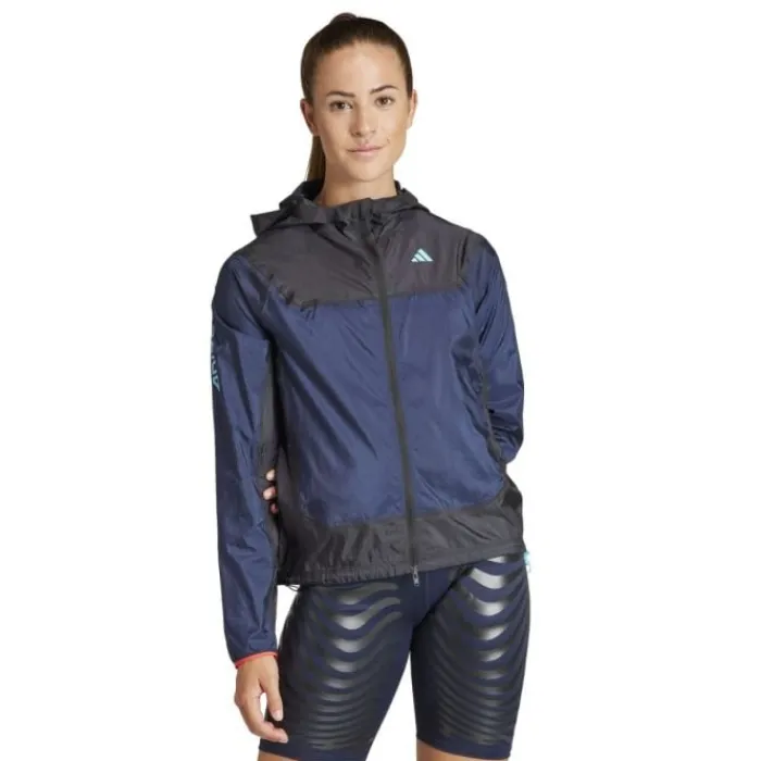 adidas Veste Running^Adizero Jacket Bleu