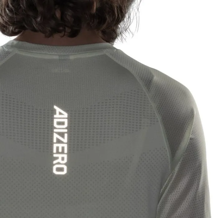 adidas T-shirt Et Manches Longues Running^Adizero Long Sleve Vert