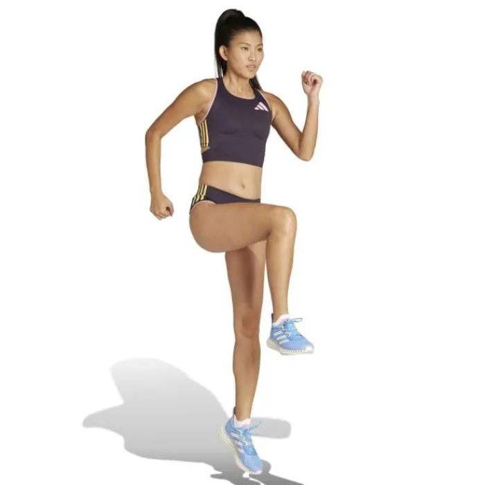 adidas T-shirt Et Manches Longues Running^ADIZERO PROMO RUNNING CROP TOP Mauve