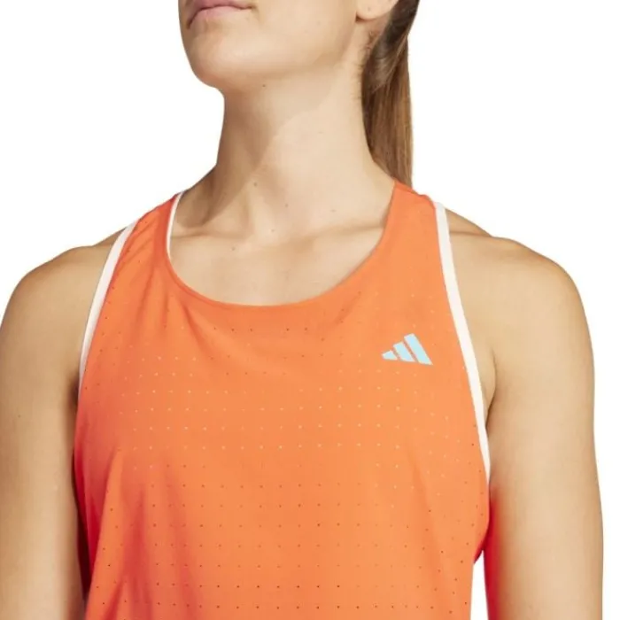 adidas T-shirt Et Manches Longues Running^Adizero Tank Rouge