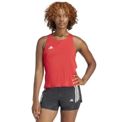 adidas T-shirt Et Manches Longues Running^Adizero Tank Rouge