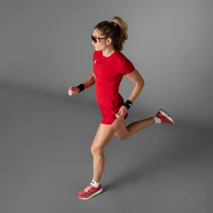 adidas T-shirt Et Manches Longues Running^Adizero T-Shirt Rouge