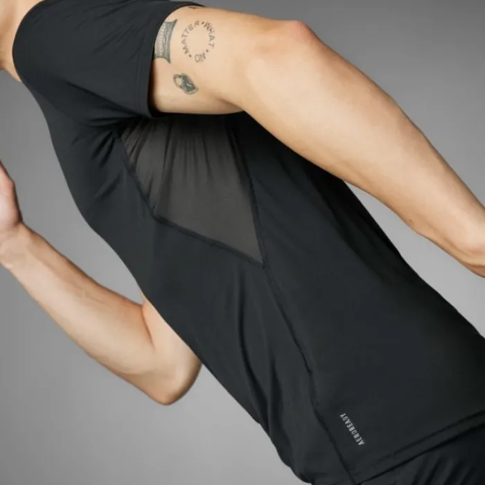 adidas T-shirt Et Manches Longues Running^Adizero T-shirt Noir