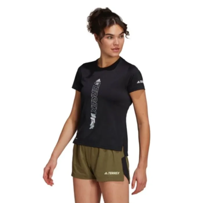 adidas T-shirt Et Manches Longues Running^Agravic Shirt Noir