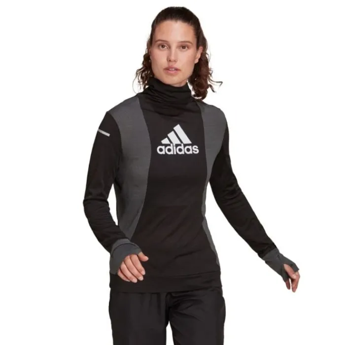 adidas T-shirt Et Manches Longues Running^Block Ls Tee W Noir