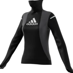 adidas T-shirt Et Manches Longues Running^Block Ls Tee W Noir