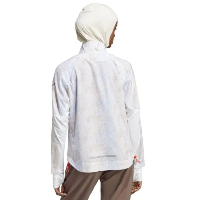 adidas Veste Running^Fast Aop Jacket Blanc