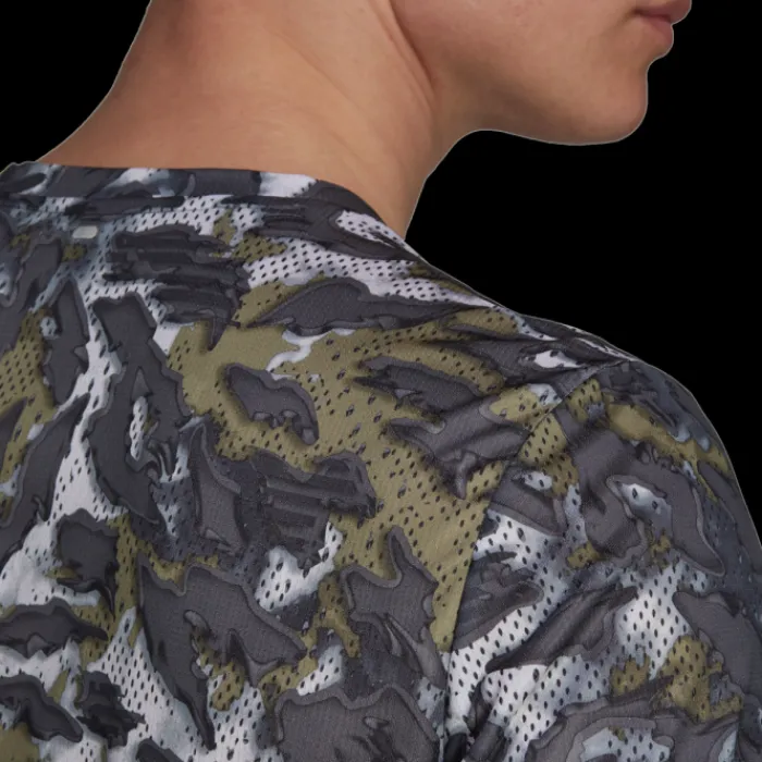 adidas T-shirt Et Manches Longues Running^Fast Aop Tee Vert
