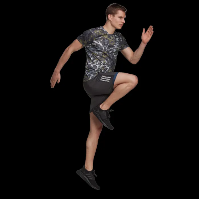 adidas T-shirt Et Manches Longues Running^Fast Aop Tee Vert