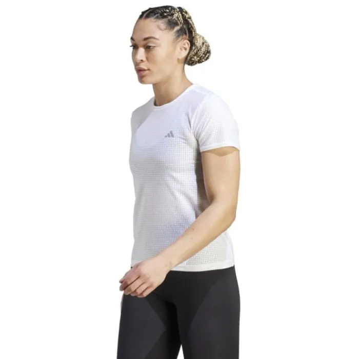 adidas T-shirt Et Manches Longues Running^Fast Tee Blanc
