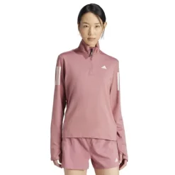 adidas T-shirt Et Manches Longues Running^Own The Run Half-Zip Long Sleeve Rose