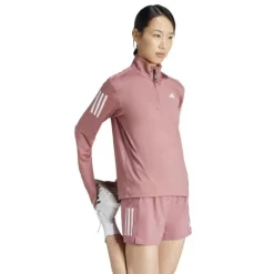 adidas T-shirt Et Manches Longues Running^Own The Run Half-Zip Long Sleeve Rose