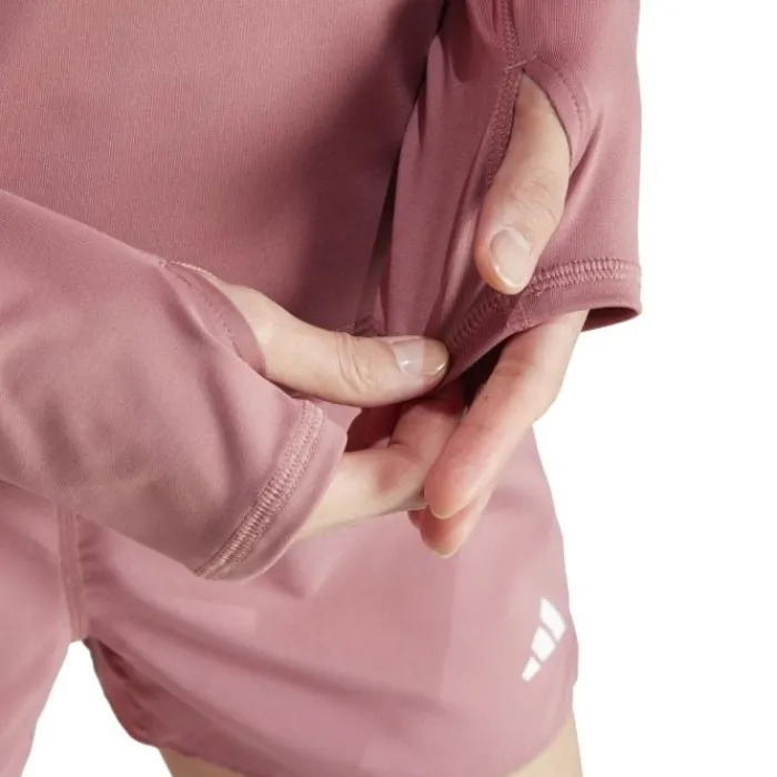 adidas T-shirt Et Manches Longues Running^Own The Run Half-Zip Long Sleeve Rose