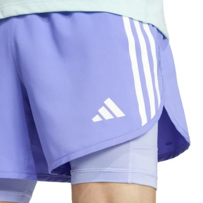 adidas Short Running^Own The Run 3-Stripes 2in1 Shorts Mauve