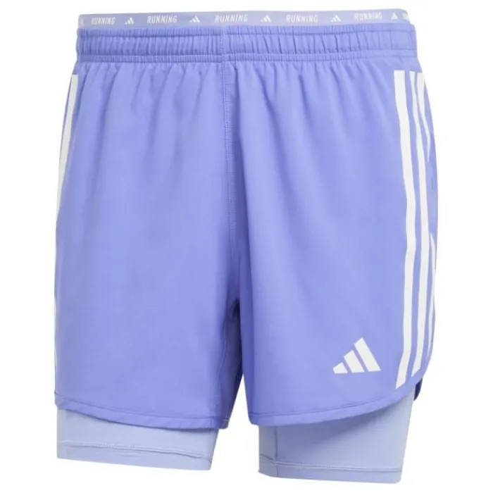 adidas Short Running^Own The Run 3-Stripes 2in1 Shorts Mauve