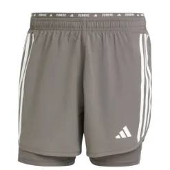 adidas Short Running^Own The Run 3-Stripe 2in1 Shorts Gris