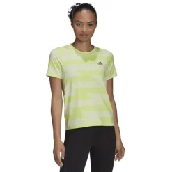 adidas T-shirt Et Manches Longues Running^Rn Fast Aop T-Shirt Vert