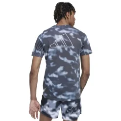 adidas T-shirt Et Manches Longues Running^Run Icon Aop Tee Blanc