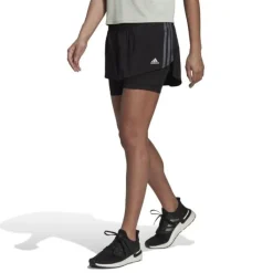 adidas Short Running^Run Icons 3-Stripes 2-in-1 Skirt Noir