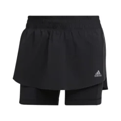adidas Short Running^Run Icons 3-Stripes 2-in-1 Skirt Noir