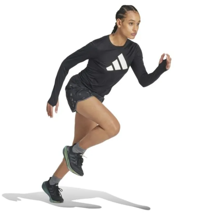 adidas T-shirt Et Manches Longues Running^Run It Long-Sleeve Tee Noir