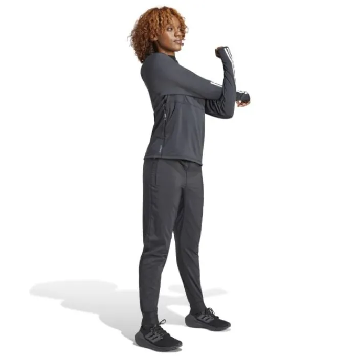 adidas T-shirt Et Manches Longues Running^3Stripes Hoodie Noir