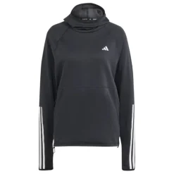 adidas T-shirt Et Manches Longues Running^3Stripes Hoodie Noir