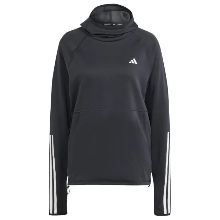 adidas T-shirt Et Manches Longues Running^3Stripes Hoodie Noir
