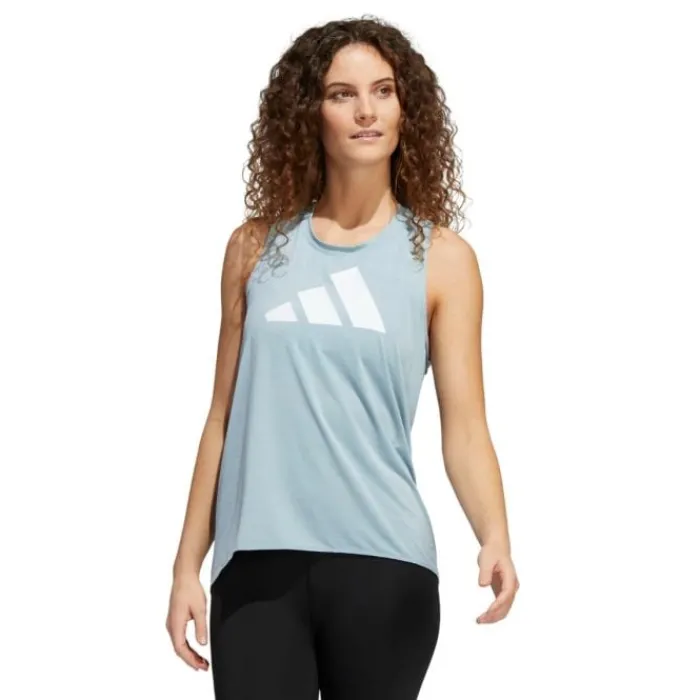 adidas T-shirt Et Manches Longues Running^3-Stripes Logo Tank Top Vert