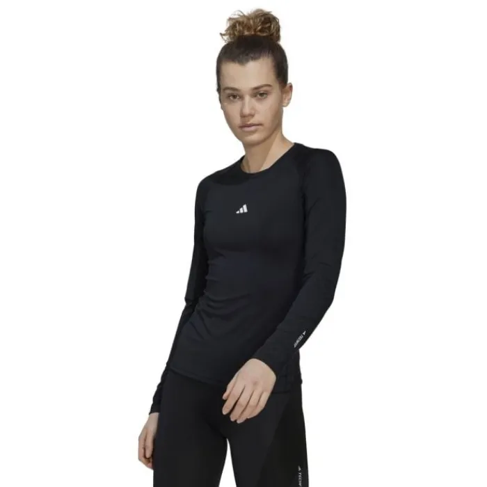 adidas T-shirt Et Manches Longues Running^Techfit Train Ls Noir