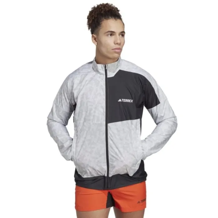 adidas Veste Running^Trail Wind Jacket Blanc