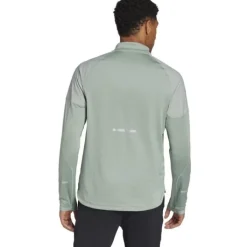 adidas T-shirt Et Manches Longues Running^Ultimate Hivis 1/2 LS Vert