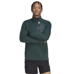 adidas T-shirt Et Manches Longues Running^X-City 1/4 Zip Vert