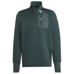 adidas T-shirt Et Manches Longues Running^X-City 1/4 Zip Vert