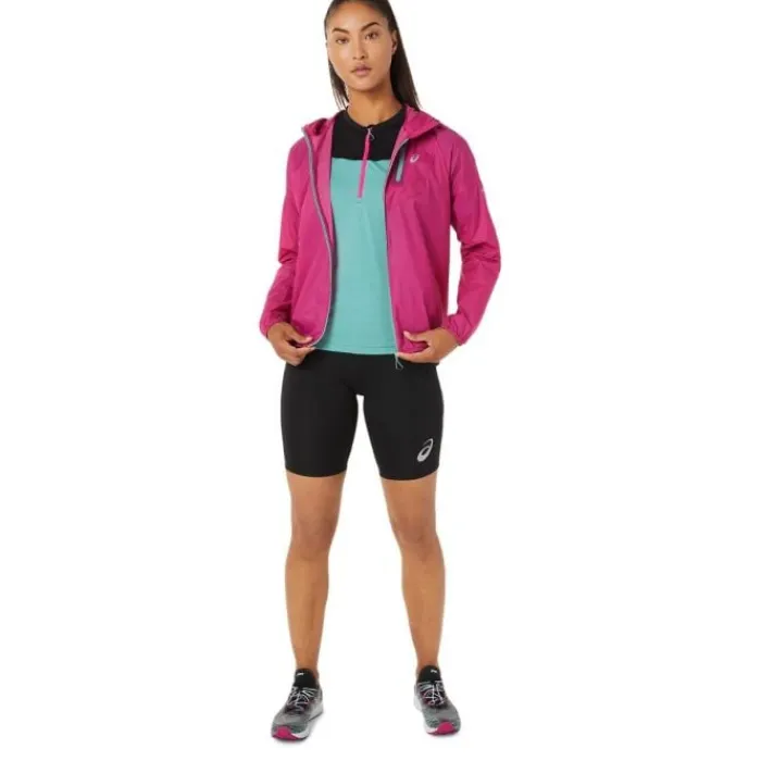 Asics Veste Running^Fujitrail Jacket Rose