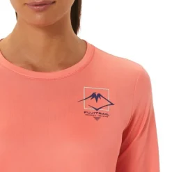 Asics T-shirt Et Manches Longues Running^Fujitrail Logo LS Top Orange