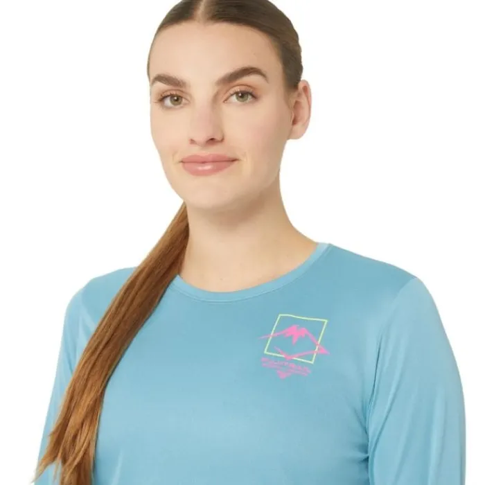 Asics T-shirt Et Manches Longues Running^FujiTrail Logo LS Top Bleu