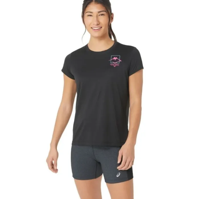 Asics T-shirt Et Manches Longues Running^FujiTrail Logo SS Top Noir