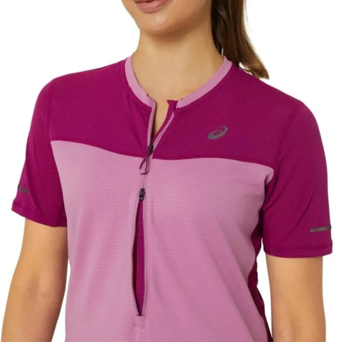 Asics T-shirt Et Manches Longues Running^Fujitrail SS Top Rose