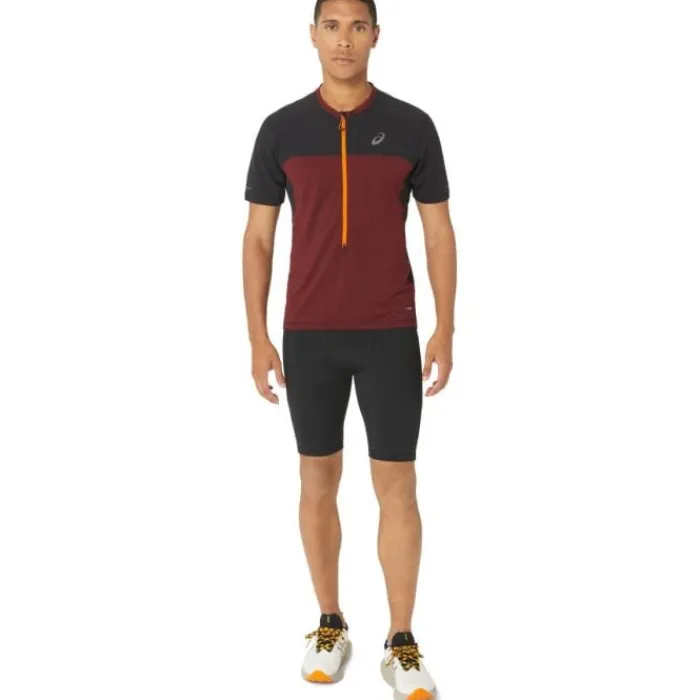 Asics T-shirt Et Manches Longues Running^FujiTrail SS Top Rouge