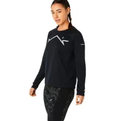 Asics T-shirt Et Manches Longues Running^Lite-Show LS Top Noir