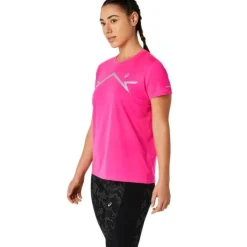 Asics T-shirt Et Manches Longues Running^Lite-Show SS Top Rose