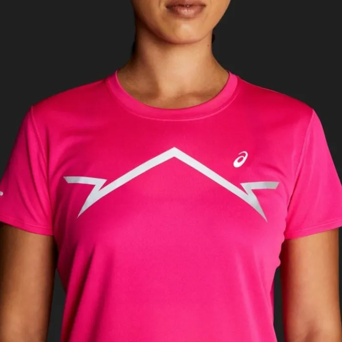 Asics T-shirt Et Manches Longues Running^Lite-Show SS Top Rose