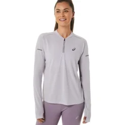 Asics T-shirt Et Manches Longues Running^Metarun Half-Zip LS Top Mauve