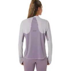 Asics T-shirt Et Manches Longues Running^Metarun Half-Zip LS Top Mauve