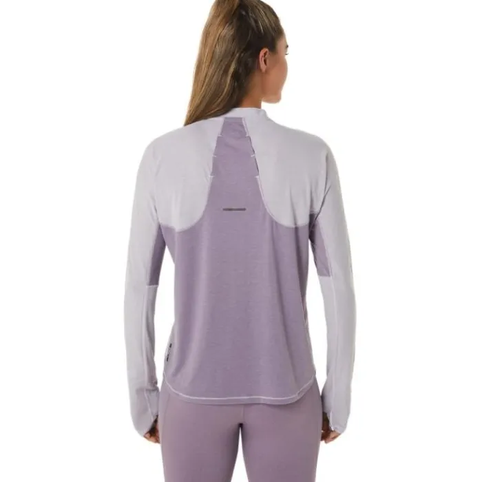 Asics T-shirt Et Manches Longues Running^Metarun Half-Zip LS Top Mauve
